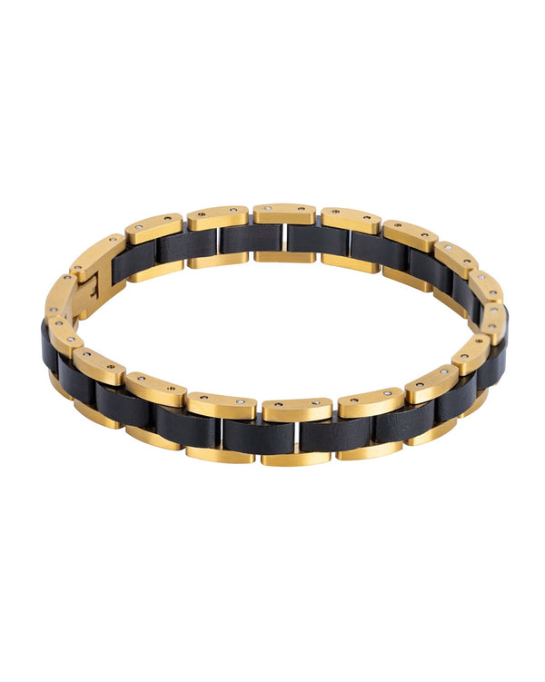 Gold + Ebony Wood Bracelet